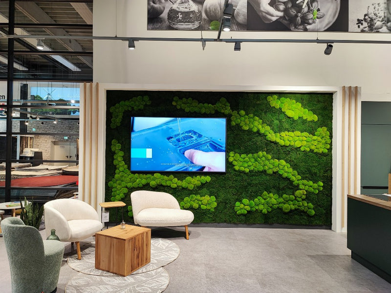 Mooswand - Wald und Polstermoos -Küchenstudio